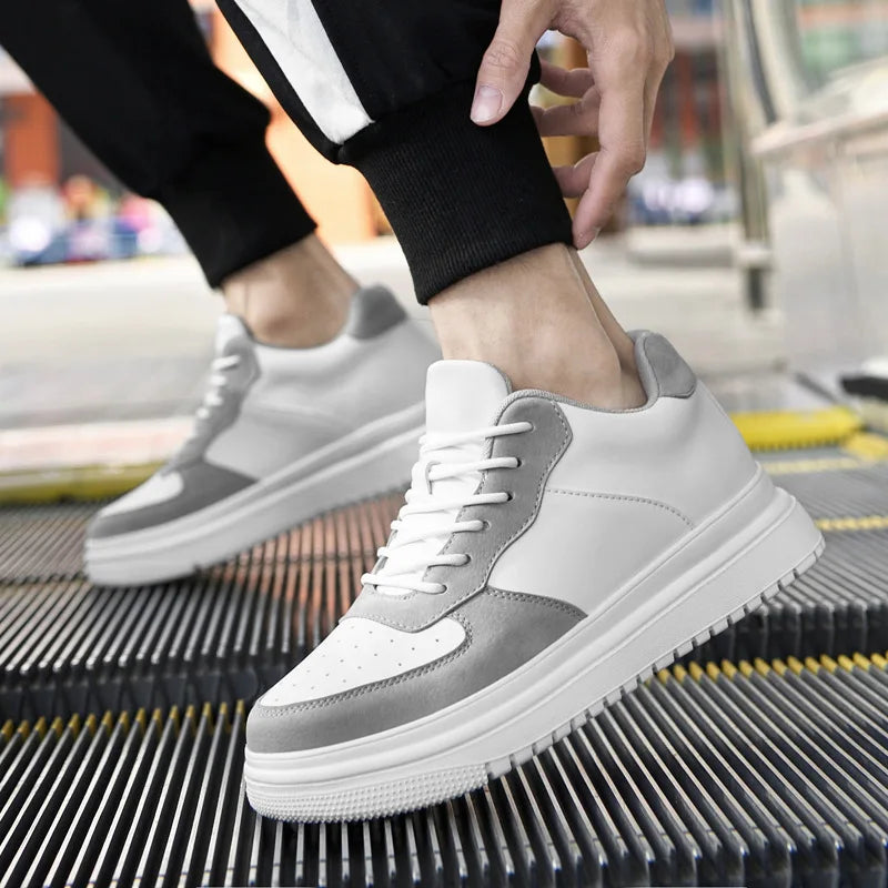 Hot Selling 6cm,8cm 10cm Height Increasing Walking Styles Leather Casual Sneakers 36-44 Height-enhancing Sports Shoes