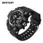 SANDA nouvelle mode Sport militaire montre-bracelet pour hommes numérique Quartz double affichage montres étanche montre décontractée pour hommes