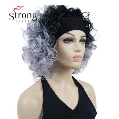 Perruques synthétiques courtes 3/4 à reflets blonds pour femmes, postiche bouclée avec bandeau, choix de couleurs