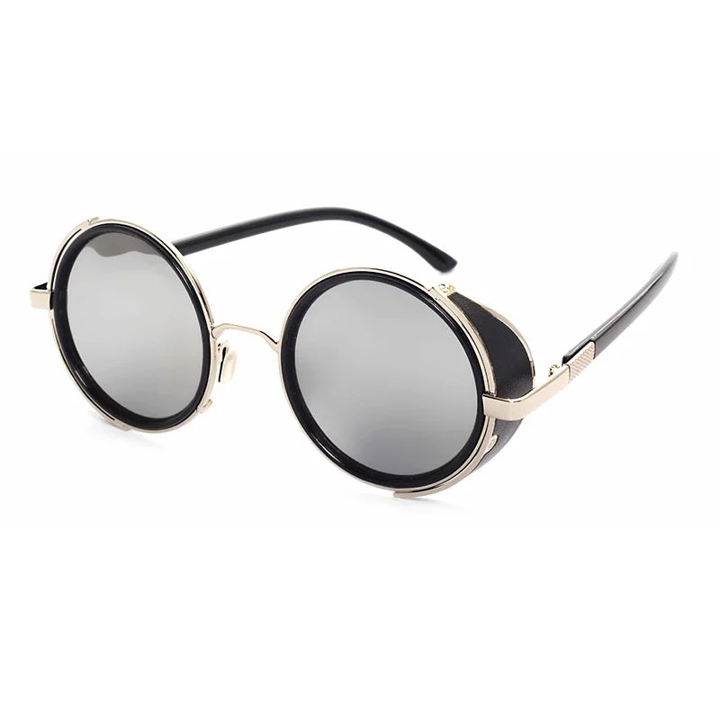 SHAUNA Vintage femmes Steampunk rétro revêtement hommes lunettes de soleil rondes marque concepteur Punk lunettes de soleil UV400
