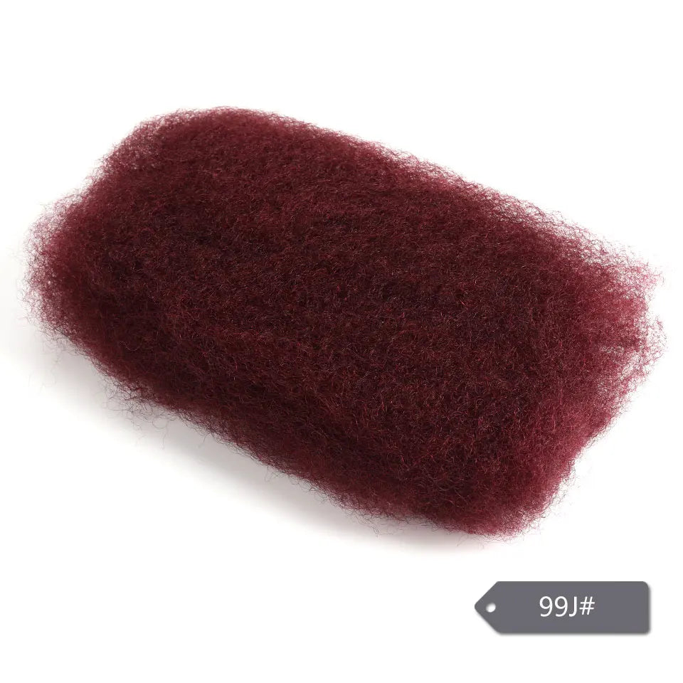 Extensions de cheveux humains afro crépus élégants en vrac noir naturel/marron/gris-léger pour tresser, coiffer et usage quotidien