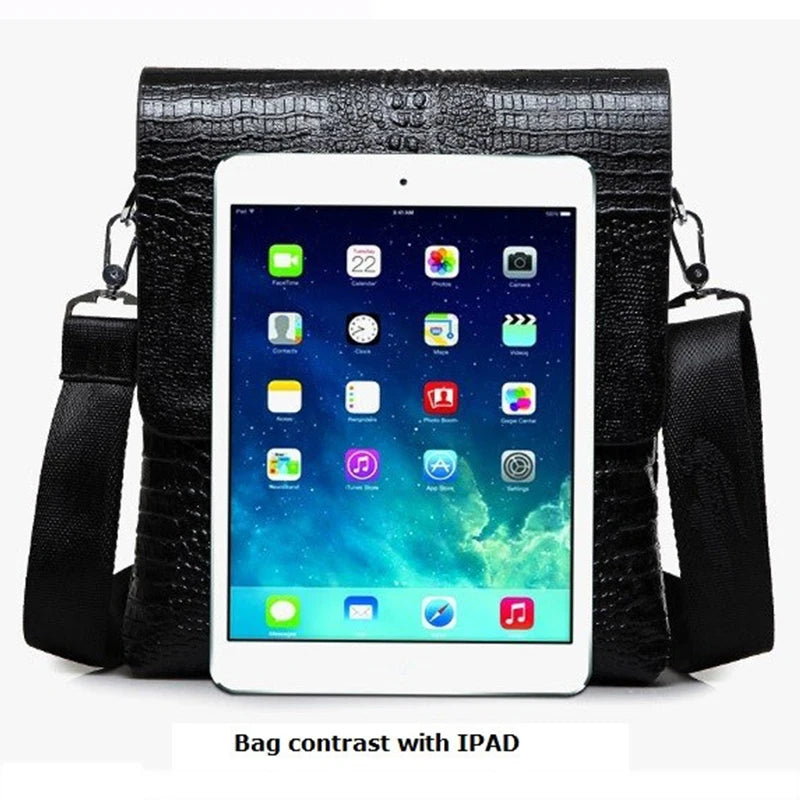 Marque de luxe sac de messager hommes en cuir affaires Alligator sac à bandoulière mâle sacoche décontractée Crocodile Grain sac à bandoulière pour hommes