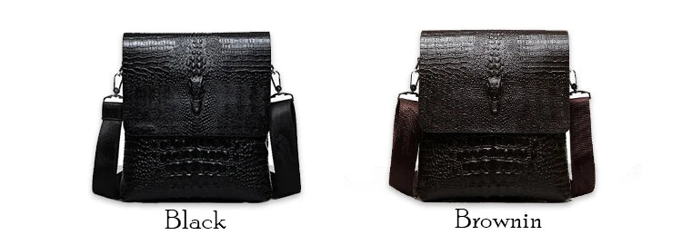 Marque de luxe sac de messager hommes en cuir affaires Alligator sac à bandoulière mâle sacoche décontractée Crocodile Grain sac à bandoulière pour hommes
