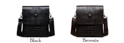 Marque de luxe sac de messager hommes en cuir affaires Alligator sac à bandoulière mâle sacoche décontractée Crocodile Grain sac à bandoulière pour hommes