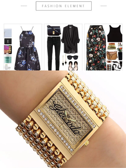 G & D Montre pour femmes Quartz analogique Montre décontractée Montre en or Quartz Simple horloge Relogio Feminino Reloj Mujer Montre