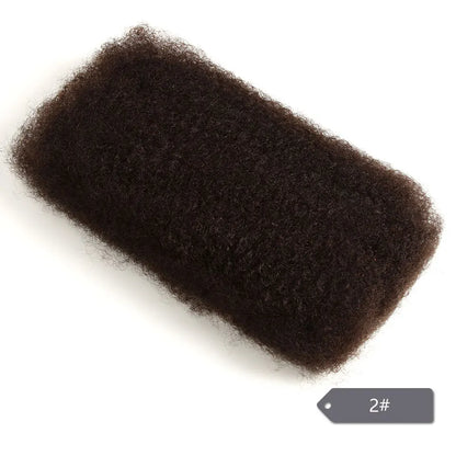 Extensions de cheveux humains afro crépus élégants en vrac noir naturel/marron/gris-léger pour tresser, coiffer et usage quotidien