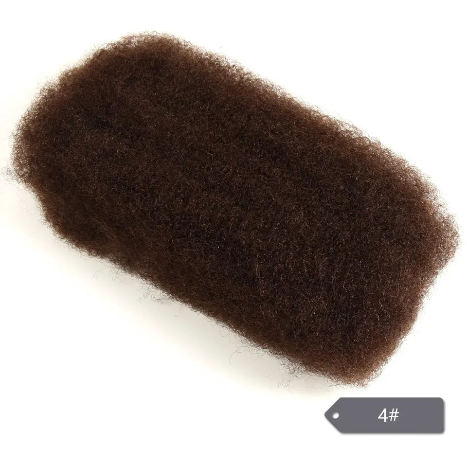 Extensions de cheveux humains afro crépus élégants en vrac noir naturel/marron/gris-léger pour tresser, coiffer et usage quotidien