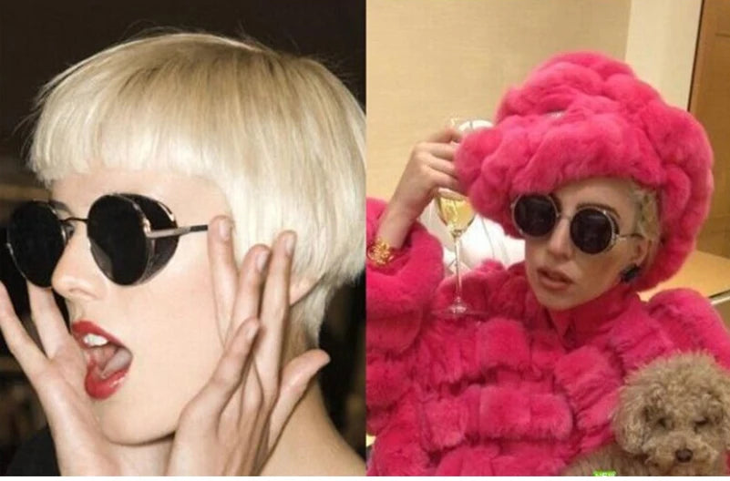 Lunettes de soleil Steampunk rétro pour hommes et femmes, rondes en métal ShiPublishSun, marque de créateur, lunettes de mode, lentille miroir UV400