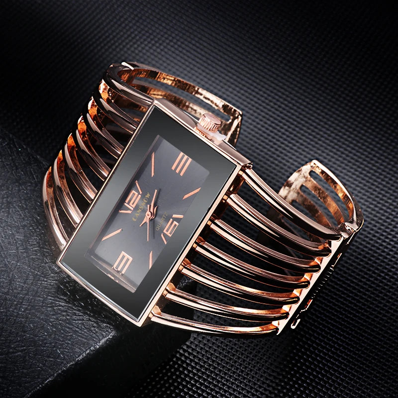 CANSNOW femmes montre de luxe mode or Rose Bracelet montre femmes robe horloge femme dame Saati filles montre-Bracelet Relojes