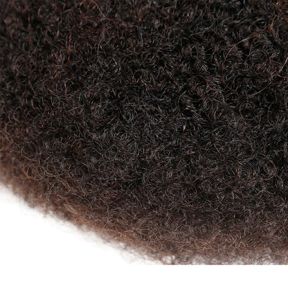 Extensions de cheveux humains afro crépus élégants en vrac noir naturel/marron/gris-léger pour tresser, coiffer et usage quotidien