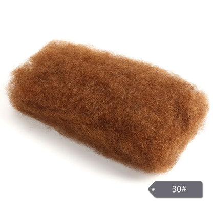 Extensions de cheveux humains afro crépus élégants en vrac noir naturel/marron/gris-léger pour tresser, coiffer et usage quotidien