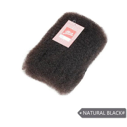 Extensions de cheveux humains afro crépus élégants en vrac noir naturel/marron/gris-léger pour tresser, coiffer et usage quotidien