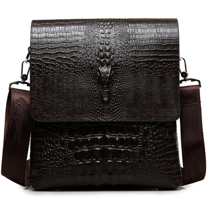 Marque de luxe sac de messager hommes en cuir affaires Alligator sac à bandoulière mâle sacoche décontractée Crocodile Grain sac à bandoulière pour hommes