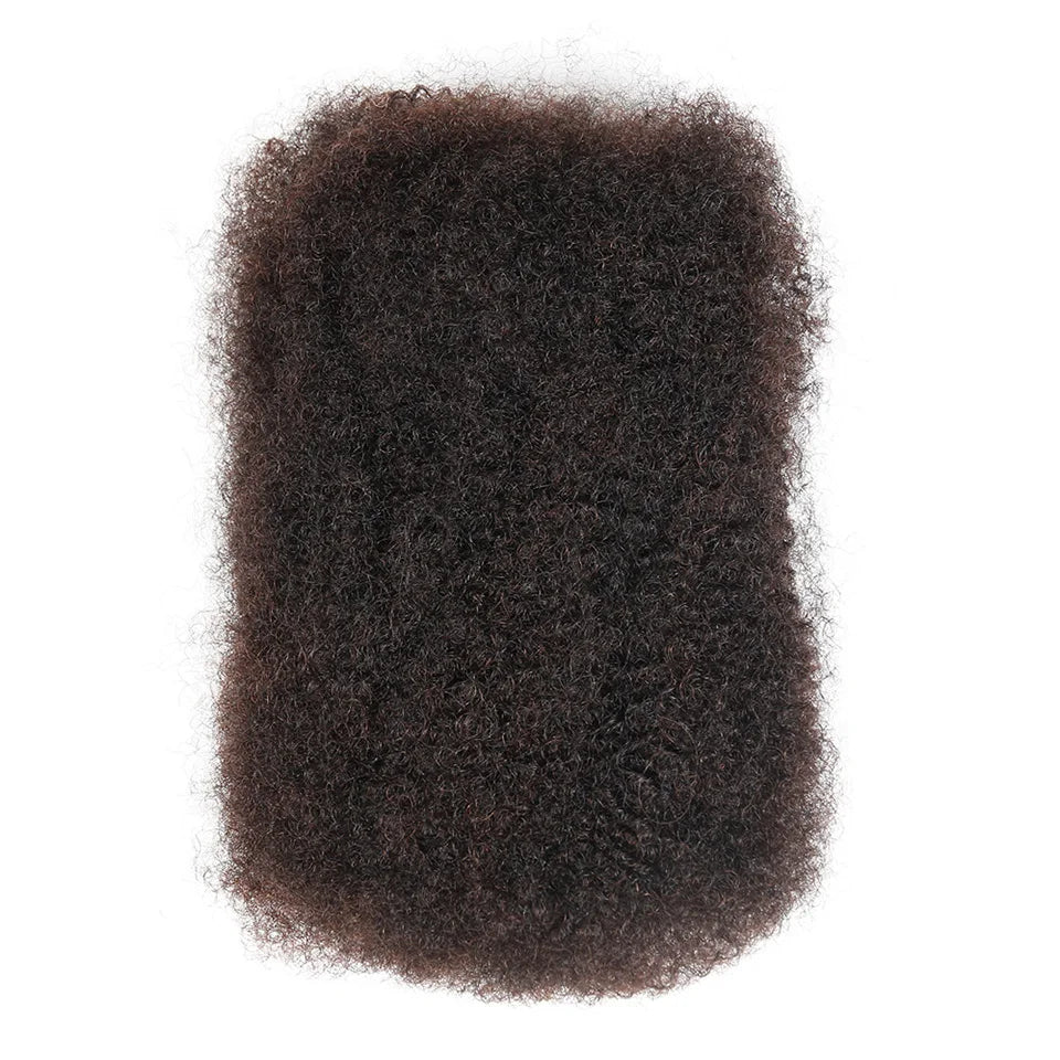 Extensions de cheveux humains afro crépus élégants en vrac noir naturel/marron/gris-léger pour tresser, coiffer et usage quotidien