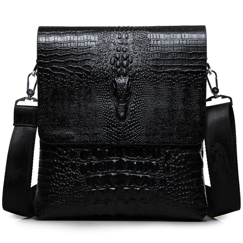 Marque de luxe sac de messager hommes en cuir affaires Alligator sac à bandoulière mâle sacoche décontractée Crocodile Grain sac à bandoulière pour hommes