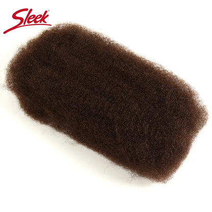 Extensions de cheveux humains afro crépus élégants en vrac noir naturel/marron/gris-léger pour tresser, coiffer et usage quotidien