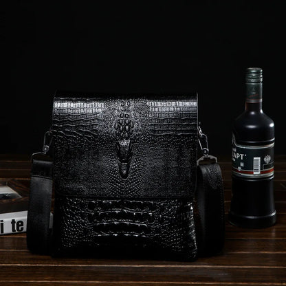 Marque de luxe sac de messager hommes en cuir affaires Alligator sac à bandoulière mâle sacoche décontractée Crocodile Grain sac à bandoulière pour hommes