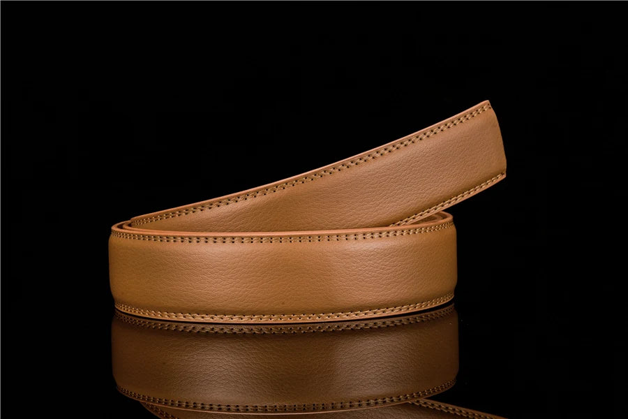 Plyesxale-Ceinture en cuir véritable pour homme, ceinture habillée à cliquet, haute qualité, automatique, bleu, rouge, marron clair, environnement B36