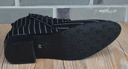 2025 nouvelle mode rayé hommes bottes hommes toile chaussures hommes bottines automne hiver Oxford chaussures pour hommes bottes