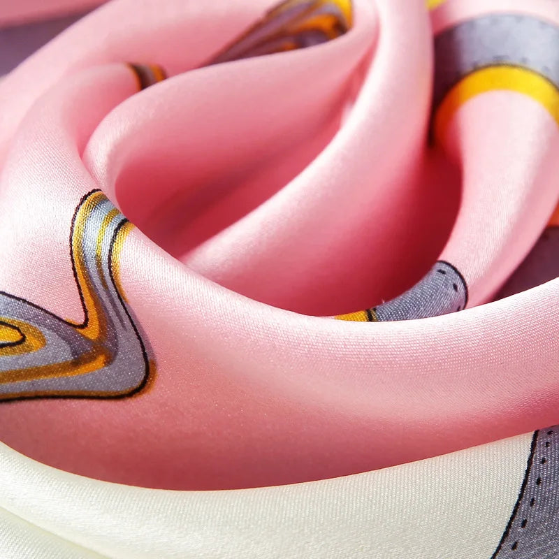 100% foulard en soie pour femmes longue impression luxe châles en soie naturelle enveloppes bleu Floral été dames foulard pur véritable foulards en soie