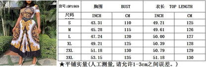 New Large Size Fashion High Waist Long Skirt Designer Quality Product Printing Temperament Pleated Women's Dress