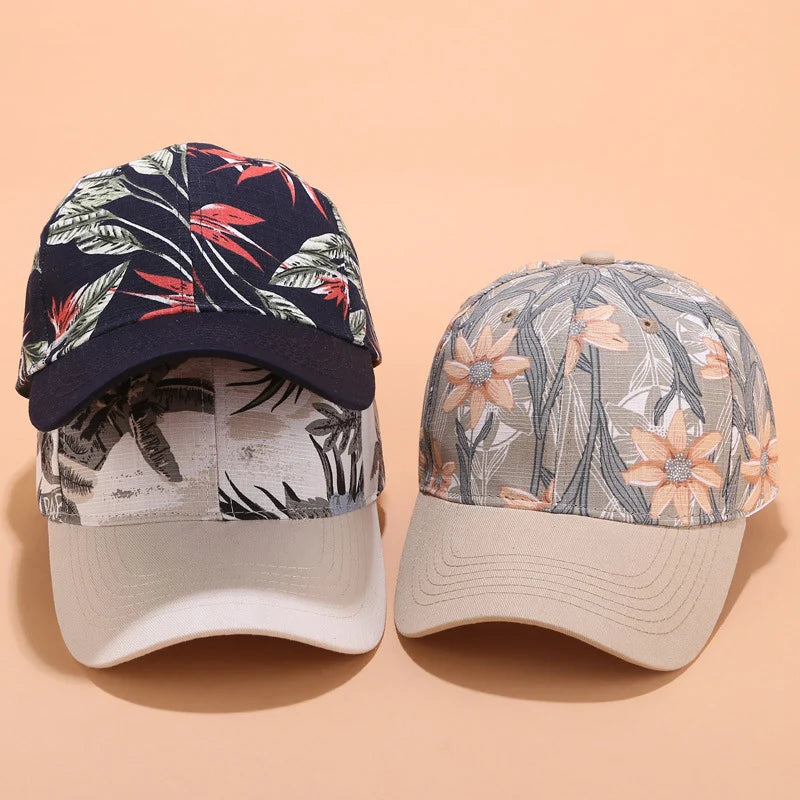 Casquette de Baseball pour femmes, imprimé floral, réglable, à rabat, mode d'été, pare-soleil d'extérieur, Bonnet pour dames, gorras