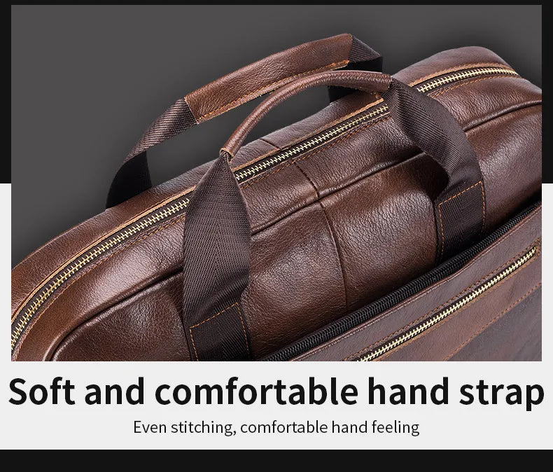 BULLCAPTAIN-Sac à Main en Cuir group pour Homme, Sacoche pour Bombes, Ordinateur Portable de 14 Pouces, Bureau, Affaires