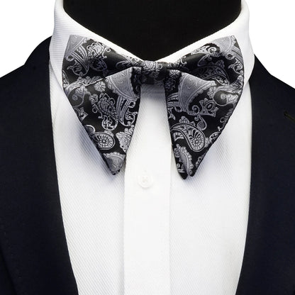 Ricnais mode soie Pasley Floral grand noeud papillon jaune rouge Jacquard noeud papillon pour hommes d'affaires fête de mariage cravates Gigt accessoires