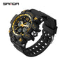 SANDA nouvelle mode Sport militaire montre-bracelet pour hommes numérique Quartz double affichage montres étanche montre décontractée pour hommes