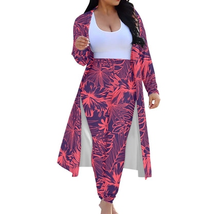 Print on Demand Swimming Cover up for Women Trendy Coat for Ladies Polynesian Traditional Casual Club Night Long Cardigan