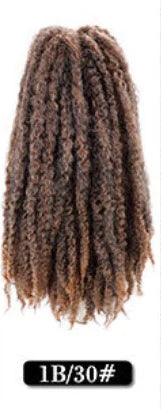 Wholesale 18Inch High Temperature Synthetic Volume Afro Marley Twist Hair Braid Crochet Hair Extensions for Women