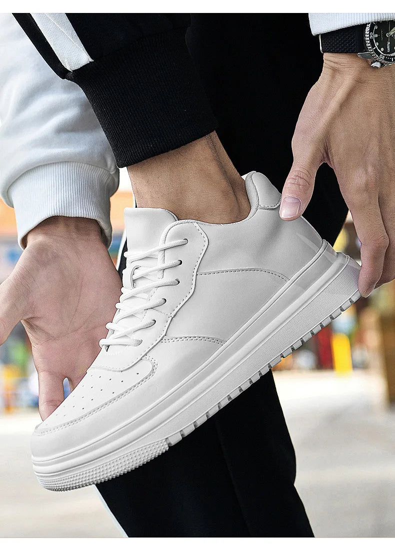 Hot Selling 6cm,8cm 10cm Height Increasing Walking Styles Leather Casual Sneakers 36-44 Height-enhancing Sports Shoes