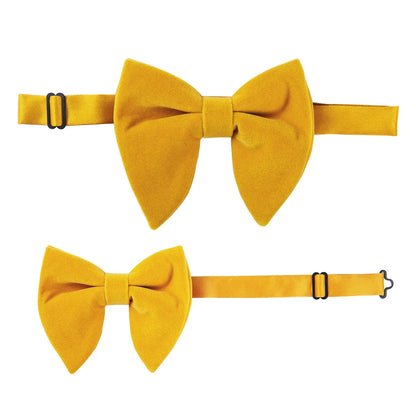 Ricnais velours grand noeud papillon hommes noeuds papillon poche carré boutons de manchette ensemble solide rouge bleu mouchoir cravate pour homme cadeau de mariage