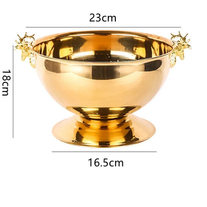 304 acier inoxydable tête de cerf oreille bol à Champagne seau à bière fût Double paroi de qualité alimentaire vin rouge bière refroidisseur seau à glace Bar