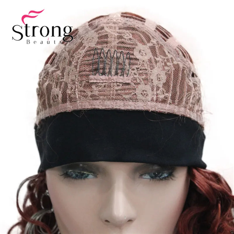 Perruques synthétiques courtes 3/4 à reflets blonds pour femmes, postiche bouclée avec bandeau, choix de couleurs