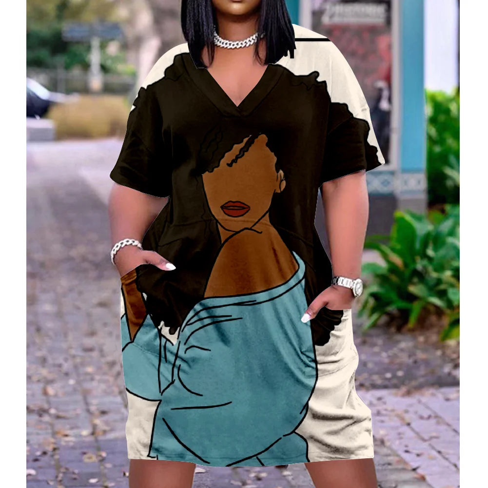 Mode native robes mi-longues femmes bohème fête robe de soirée femmes mode robe africaine femme lettre Sexy robe d'été mince