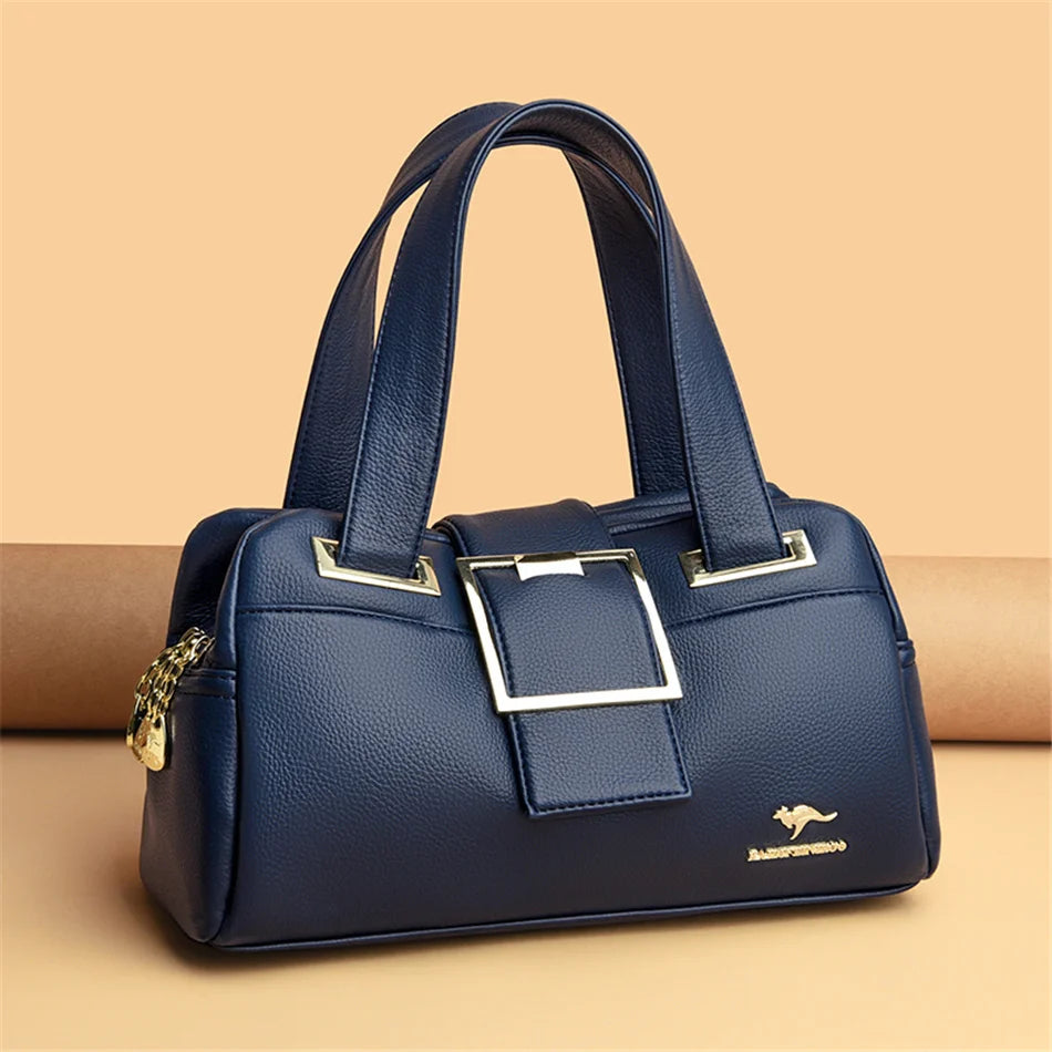 Sacs à main en cuir multicouches pour femmes, sac à poignée supérieure, sacs à main de qualité, designer de luxe féminin, grande capacité, Boston Ladies Sac A Main