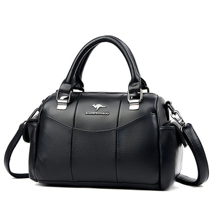 Sacs à main de styliste en cuir souple pour femmes, sac à bandoulière de luxe à épaule de marque, fourre-tout décontracté pour dames, sacoche Boston