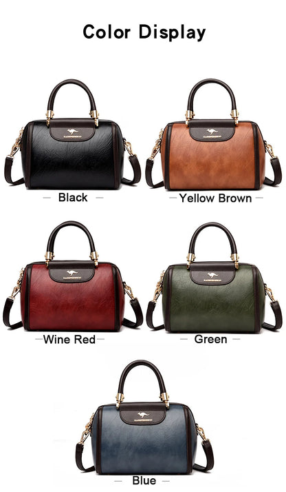 Sac à main à poignée supérieure en cuir pour femmes, sac à bandoulière à coque décontractée, sacs de messager initiés, sac à main à la mode pour dames, super haute qualité