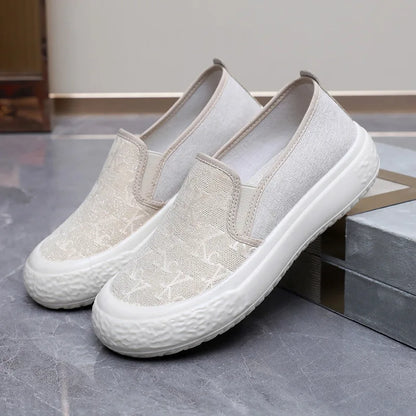 Spring and Autumn New Korean Fashion Shoes Thick Sole Versatile Canvas Shoes