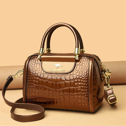 Sacs à main de luxe en cuir verni pour femmes, sac à bandoulière motif Crocodile de styliste, nouveaux sacs à main messager pour dames