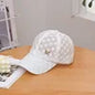 Women Lace Small Flower Baseball Caps Adjustable Hollow Lace Hat Summer Visor Cap Letter Customization