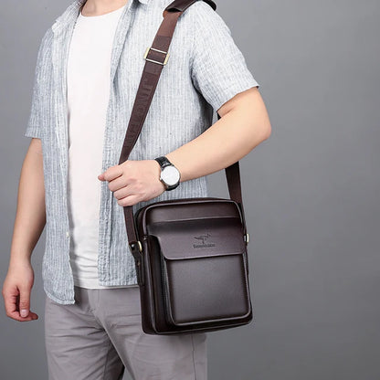 Factory Wholesale Men's Messenger Bag High Quality PU Leather Shoulder Bag Fashion Casual Trendy Small Men's Bag