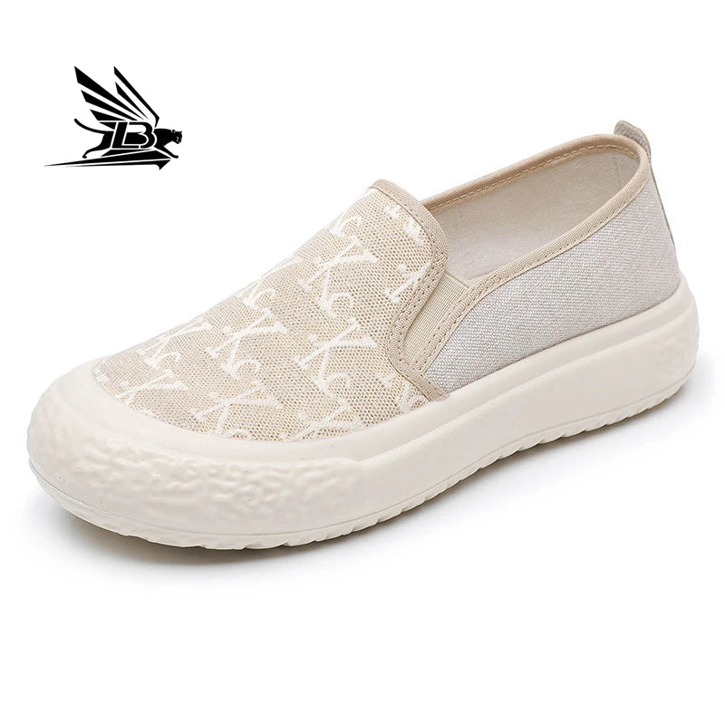 Spring and Autumn New Korean Fashion Shoes Thick Sole Versatile Canvas Shoes