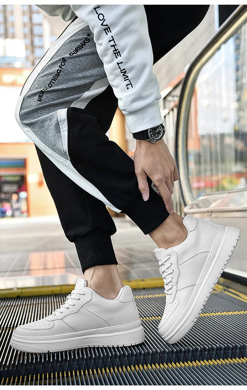 Hot Selling 6cm,8cm 10cm Height Increasing Walking Styles Leather Casual Sneakers 36-44 Height-enhancing Sports Shoes