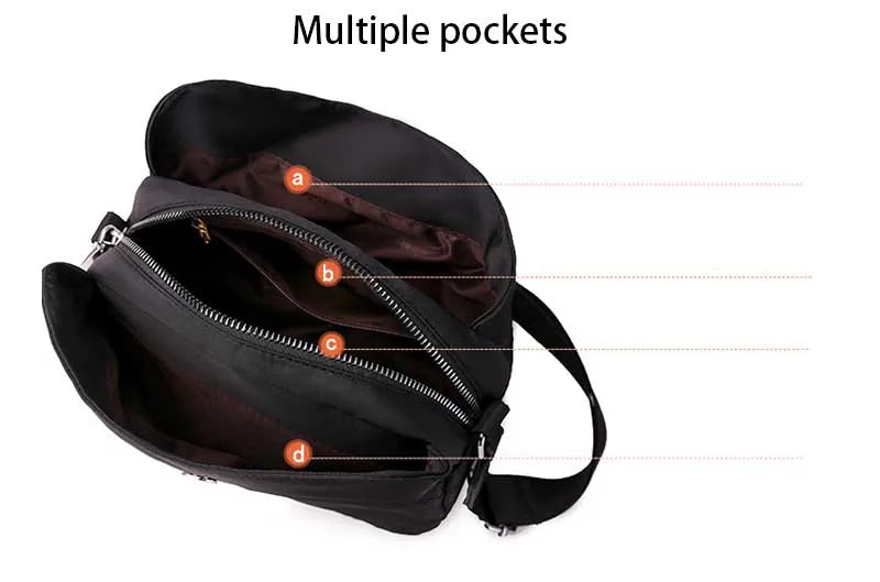 Sac à bandoulière Vintage en Nylon imperméable pour femmes, sac à bandoulière sauvage Simple, sacoche quotidienne, sac à main de voyage pour dames