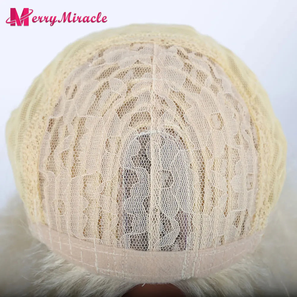 Perruques synthétiques lisses et crépues pour femmes noires, mélange de mèches noires, brunes, blondes, gingembre, rouges et blanches