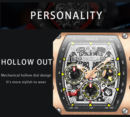 Montre de luxe hommes montres multifonction sport étanche lumineux sport horloge décontractée hommes montres à Quartz hommes