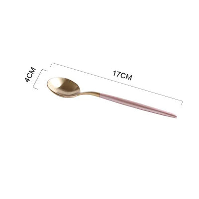 Stainless Steel Cutlery Set Dinner Fork Knife Dessert Spoons Coffee Stirring Spoon Fruit Fork Tableware Home Restaurant Supplier