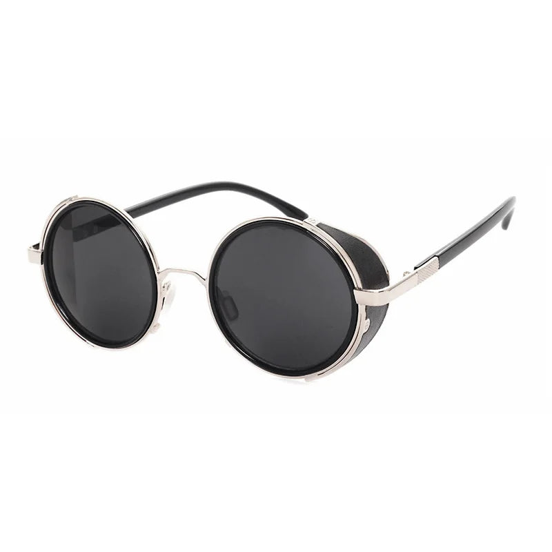 SHAUNA Vintage femmes Steampunk rétro revêtement hommes lunettes de soleil rondes marque concepteur Punk lunettes de soleil UV400